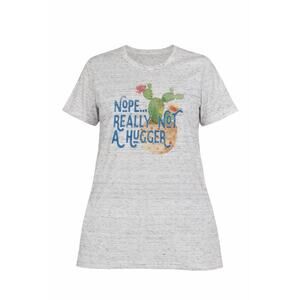 Nope Really Not a Hugger Cactus Graphic T-Shirt Adult Large